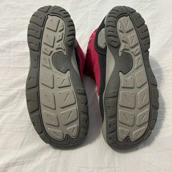 Keen Girls Knotch Chukka Boots hook/loop closure Size 7 pink - Picture 9 of 12